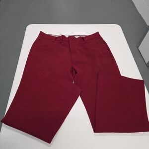 Vintage Montgomery Ward Burgundy Wool Blend Dress Pants High Rise 29” Inseam(F3)